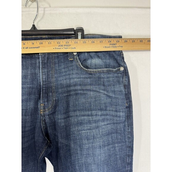 Lucky Brand 121 Slim Straight Jeans Mens 38x32 Blue Denim Dark Wash Stretch - Picture 9 of 11